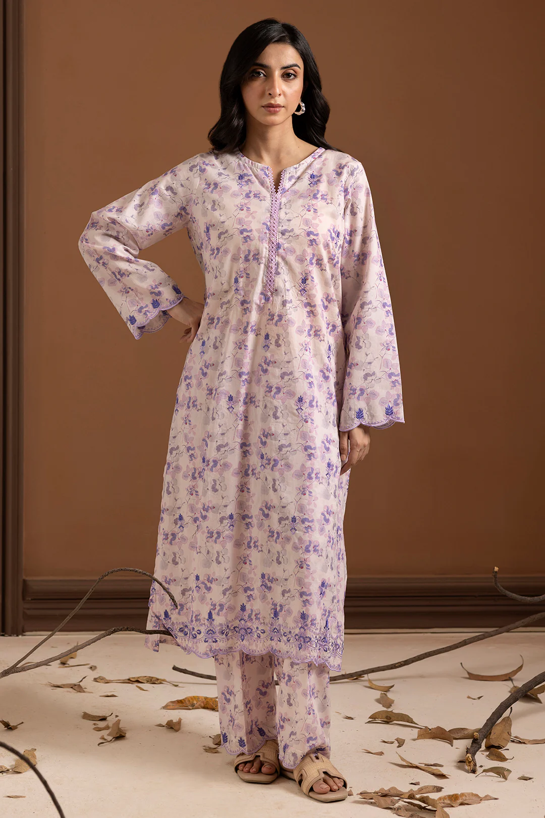 Embroidered Kurta Trouser - 1773 - Image 7