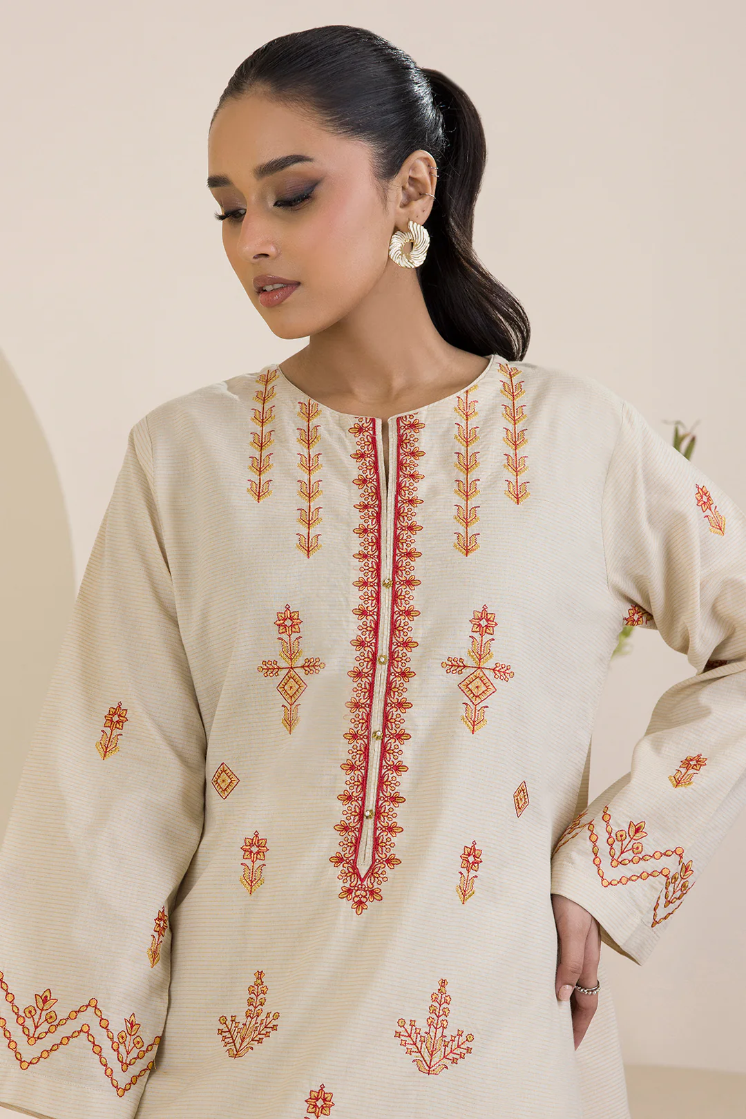Embroidered Kurta Trouser - 1917 - Image 2