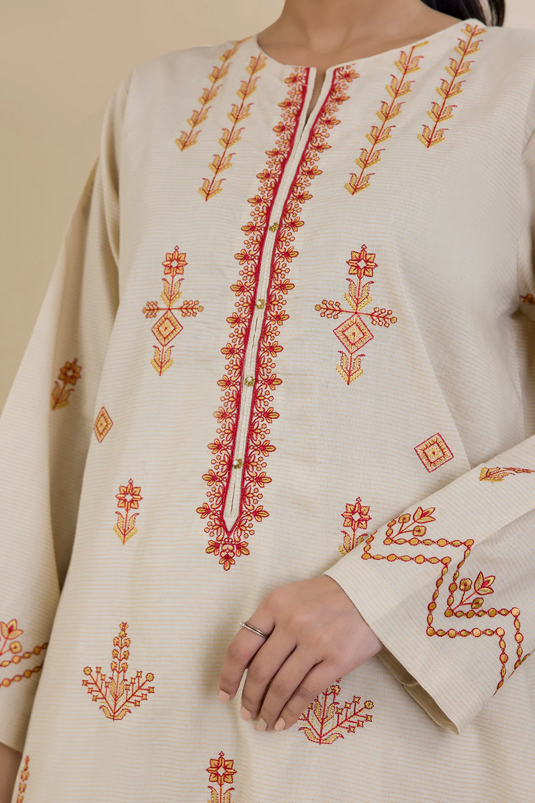 Embroidered Kurta Trouser - 1917 - Image 7