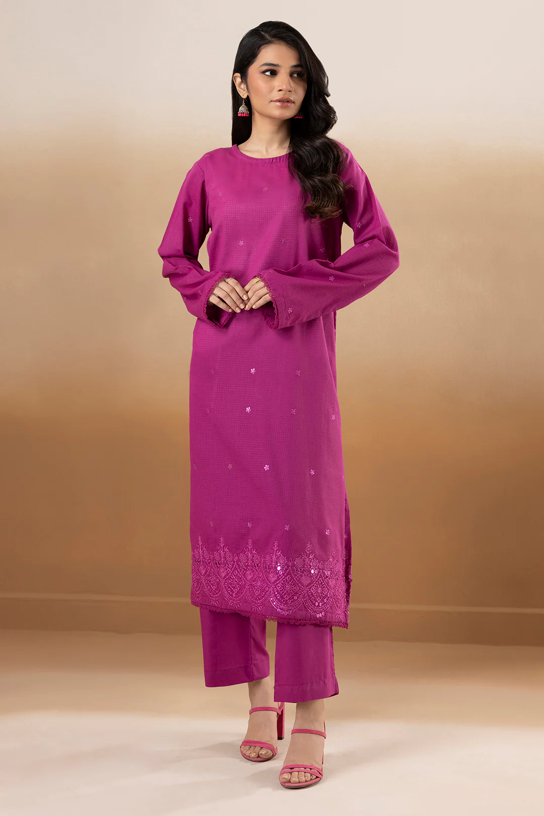 Embroidered Kurta Trouser - 2015