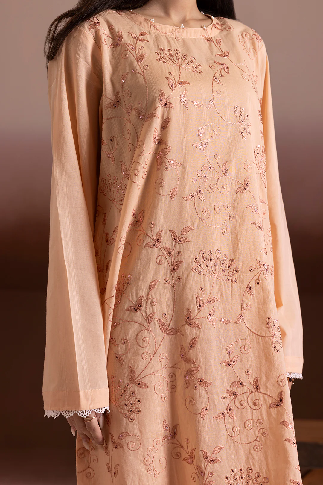 Embroidered Kurta Trouser - 2049 - Image 6
