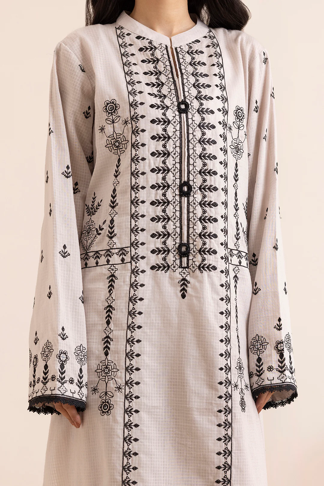 Embroidered Kurta Trouser - 2185 - Image 3