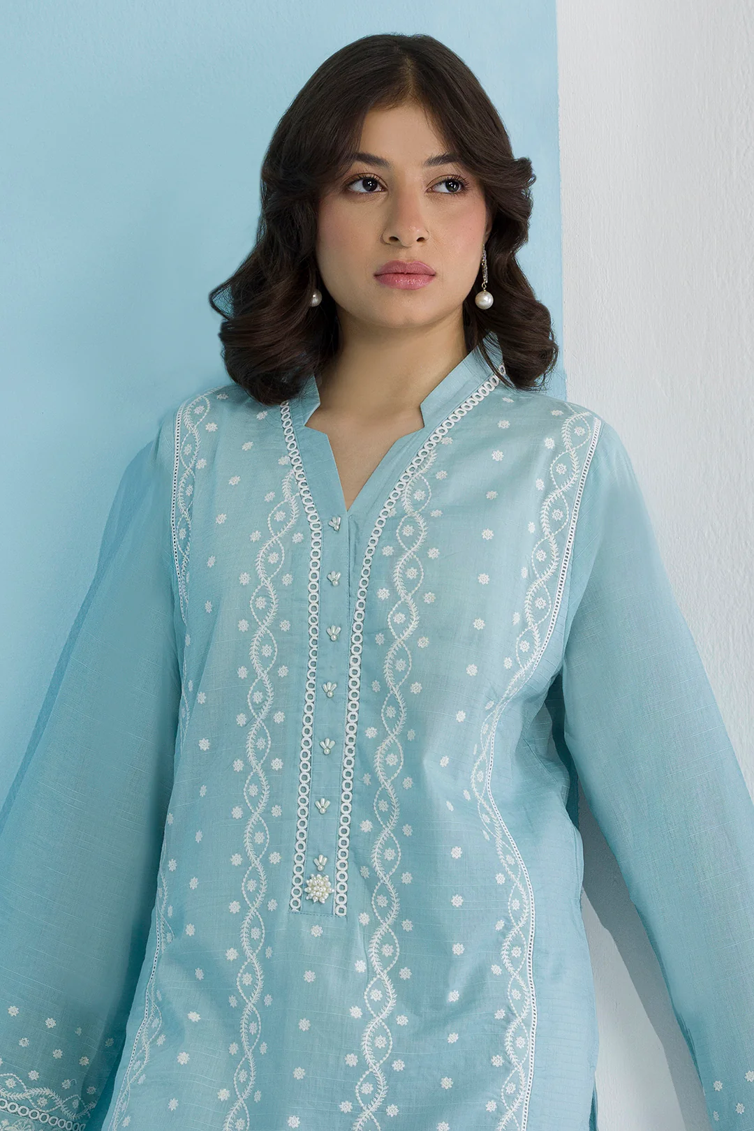 Embroidered Kurta Trouser - 2502 - Image 6