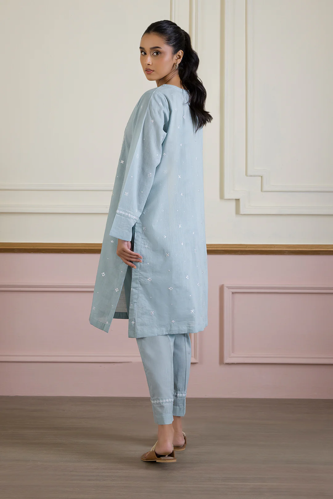 Embroidered Kurta Trouser - 2509 - Image 7