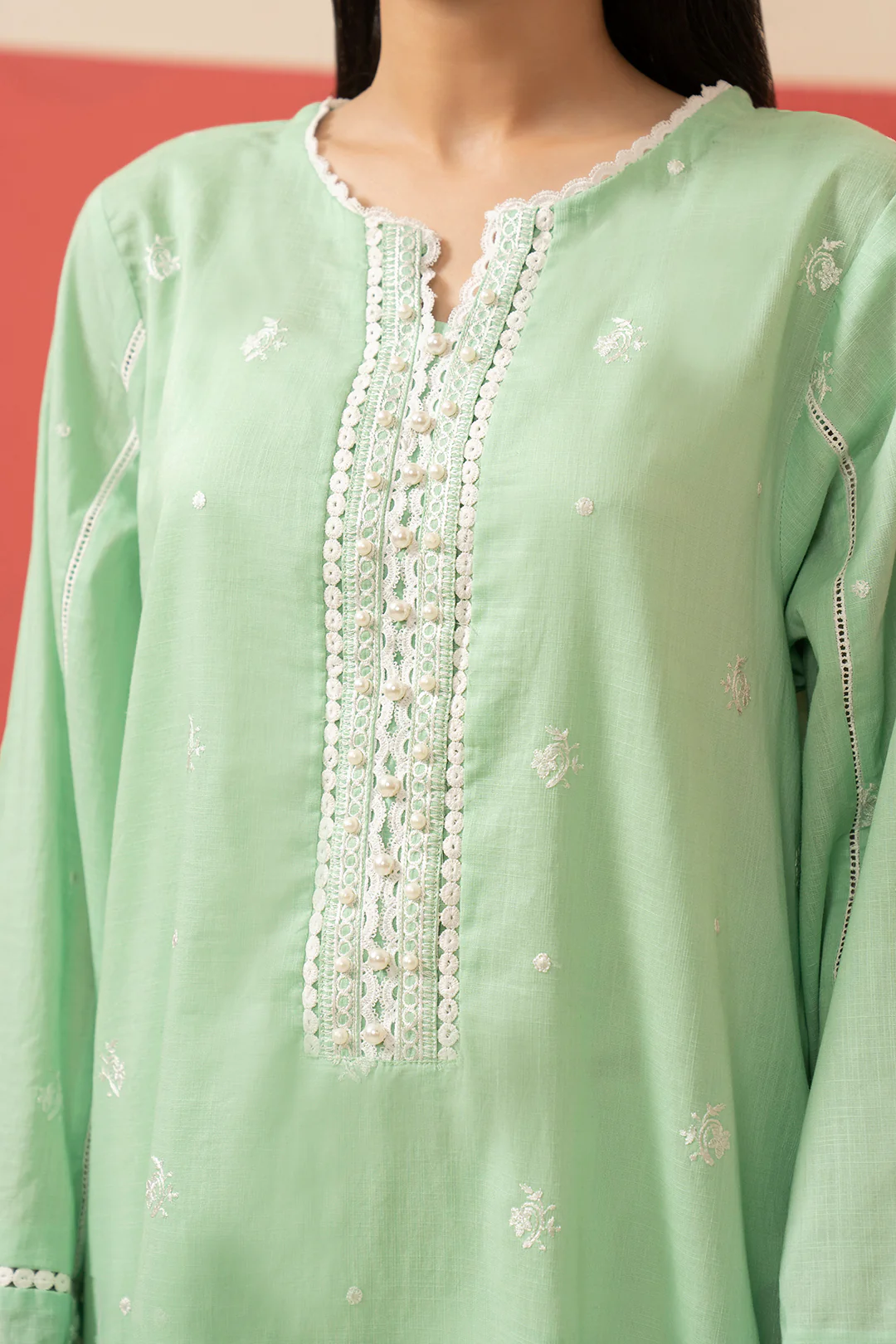 Embroidered Kurta Trouser - 2510 - Image 3