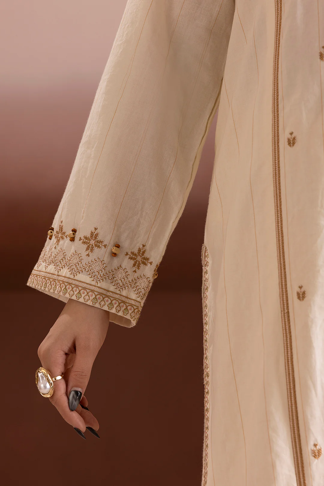 Embroidered Kurta Trouser - 2539 - Image 10
