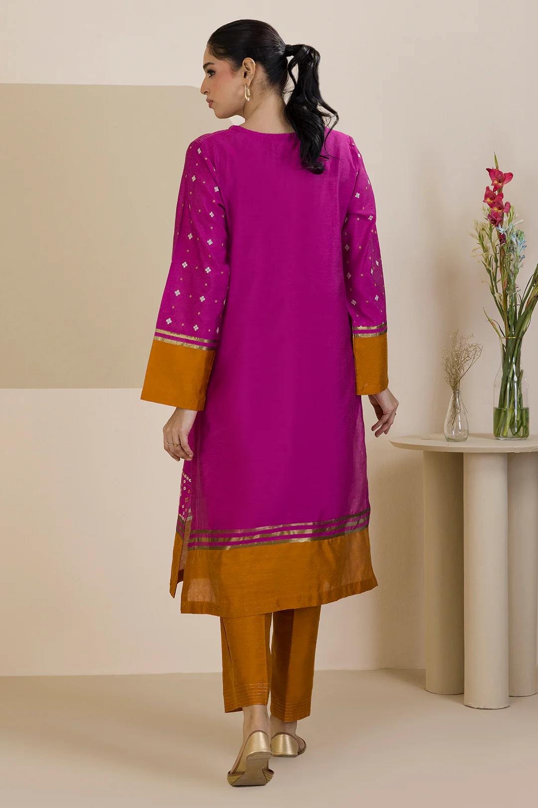 Embroidered Kurta Trouser - 2561 - Image 7