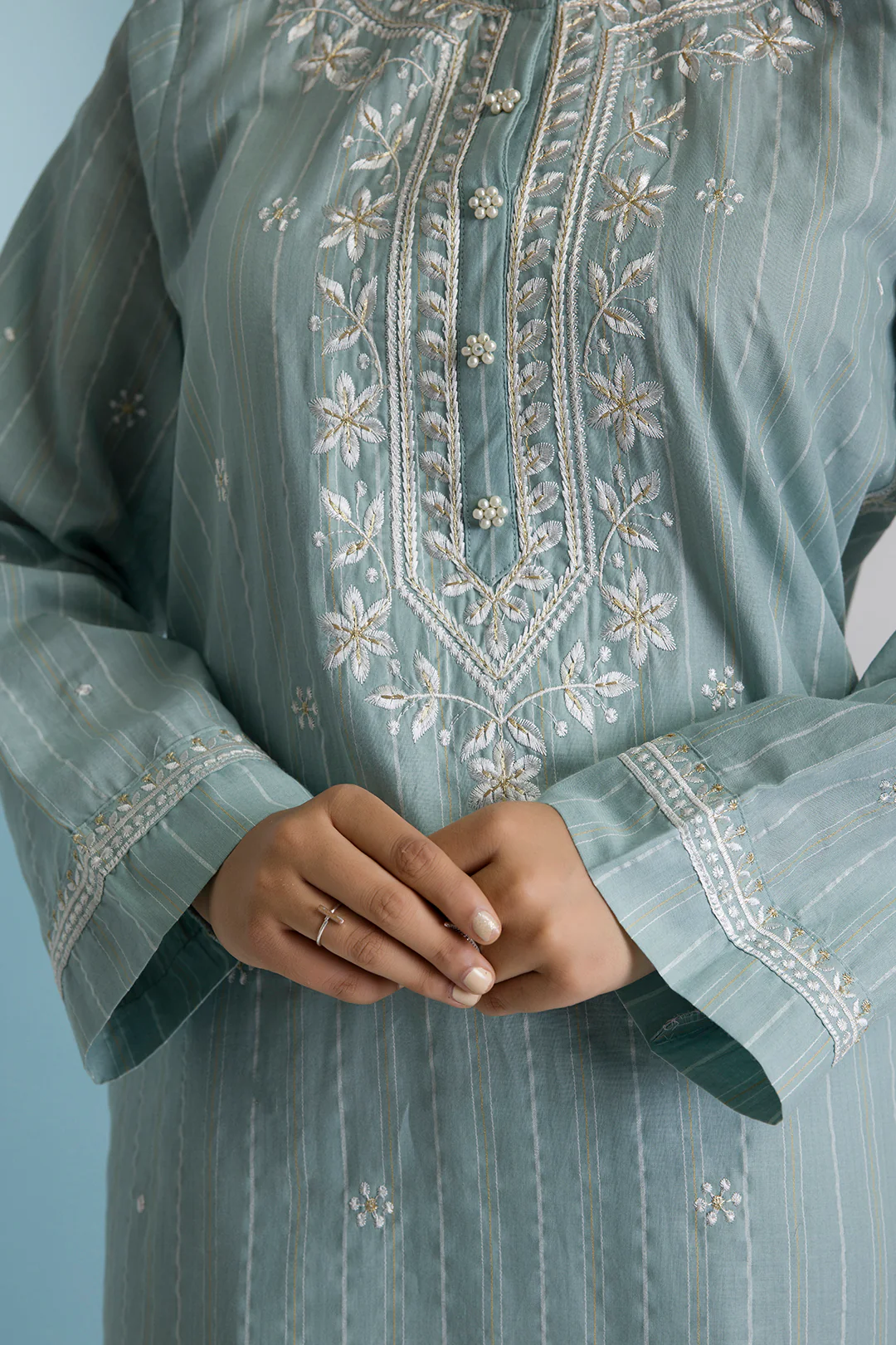 Embroidered Kurta Trouser - 2567 - Image 6