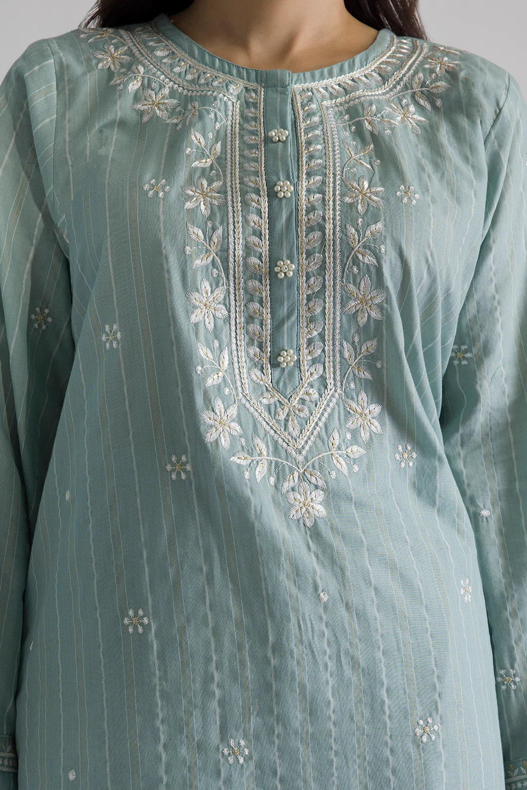 Embroidered Kurta Trouser - 2567 - Image 7
