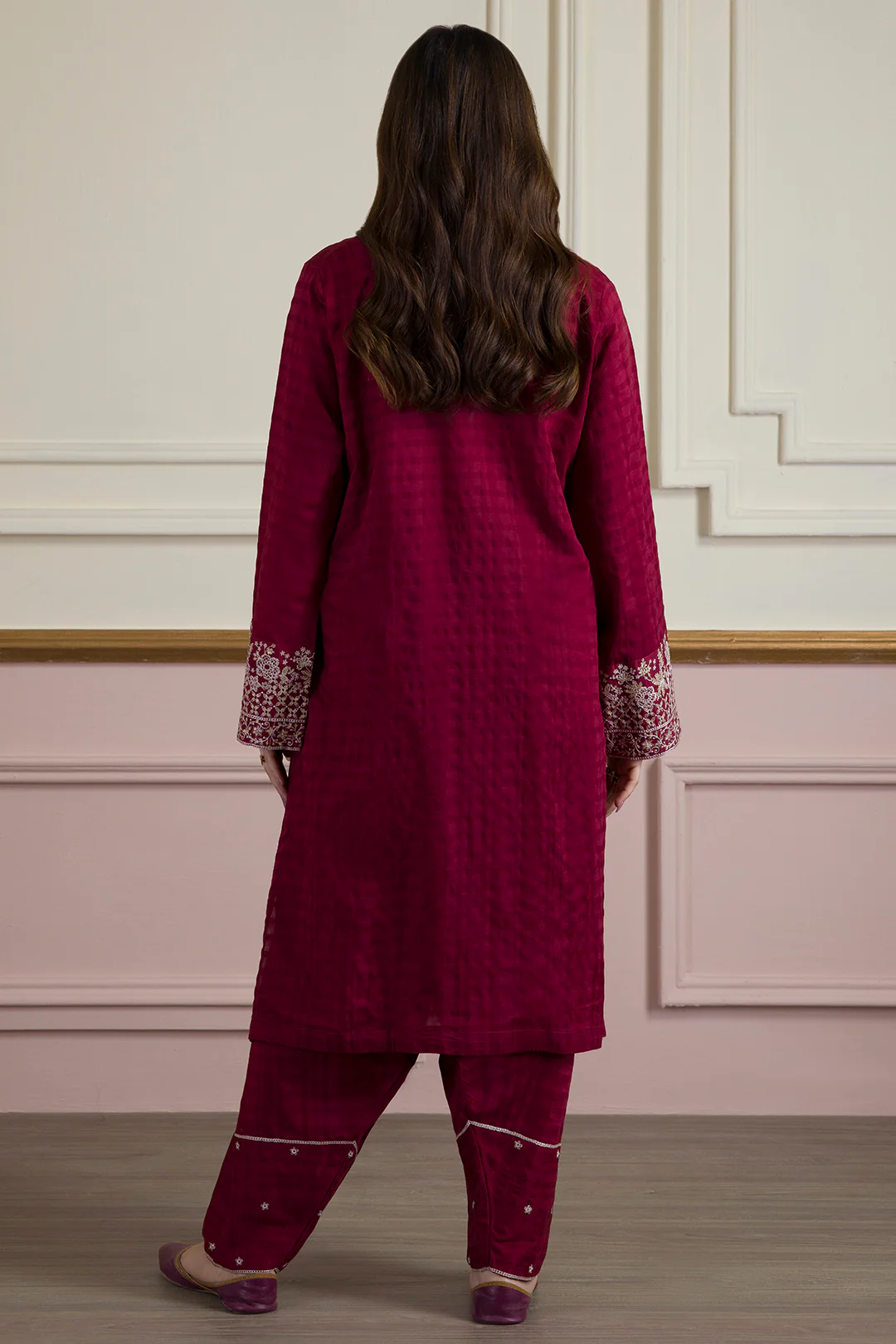 Embroidered Kurta Trouser - 2570 - Image 11