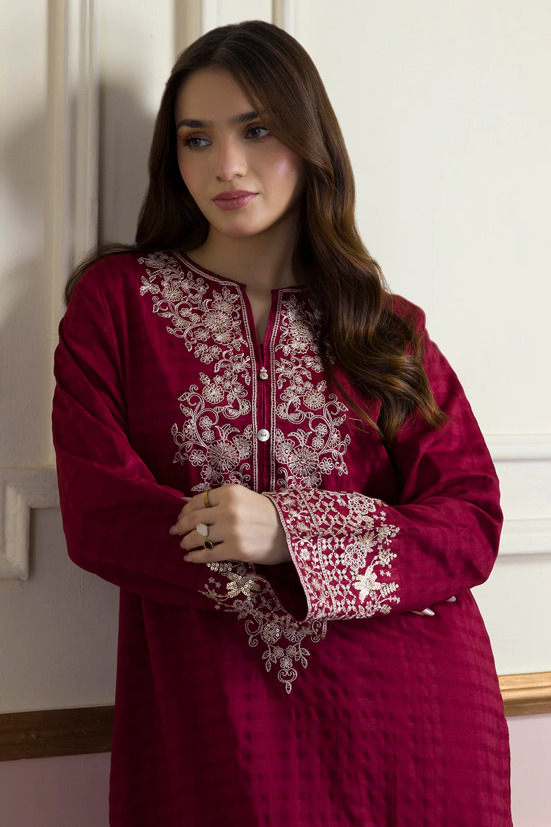 Embroidered Kurta Trouser - 2570 - Image 3