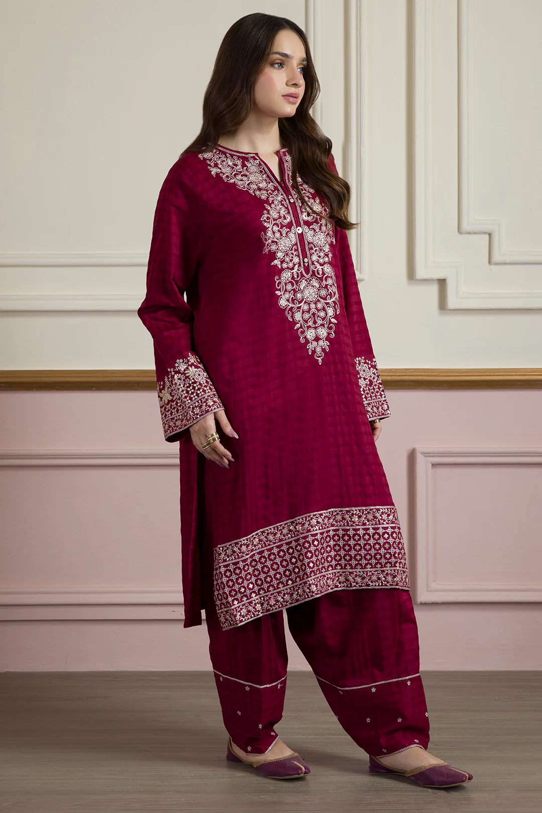 Embroidered Kurta Trouser - 2570 - Image 5