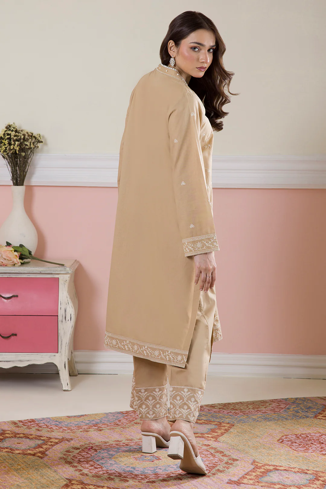 Embroidered Kurta Trouser - 2600 - Image 7