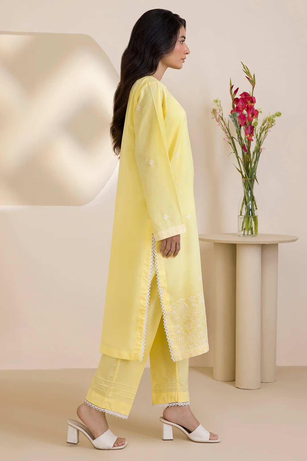 Embroidered Kurta Trouser - 2601 - Image 9