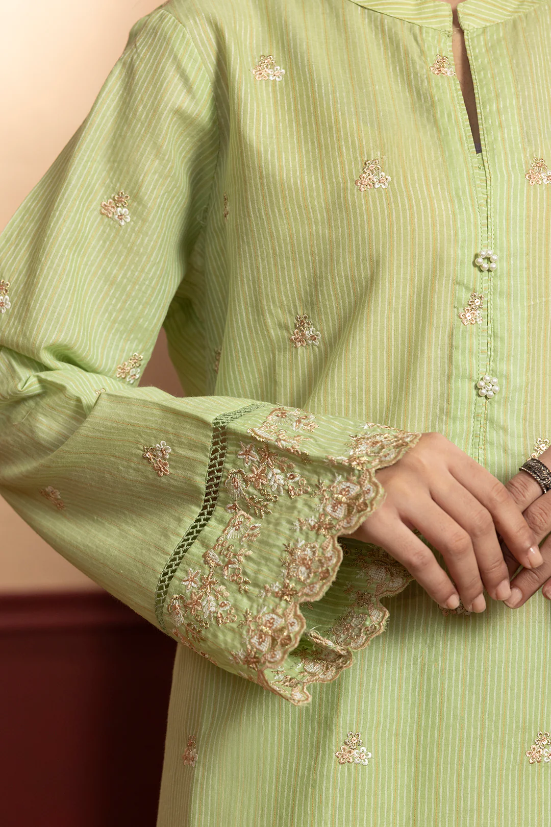 Embroidered Kurta Trouser - 2624 - Image 5