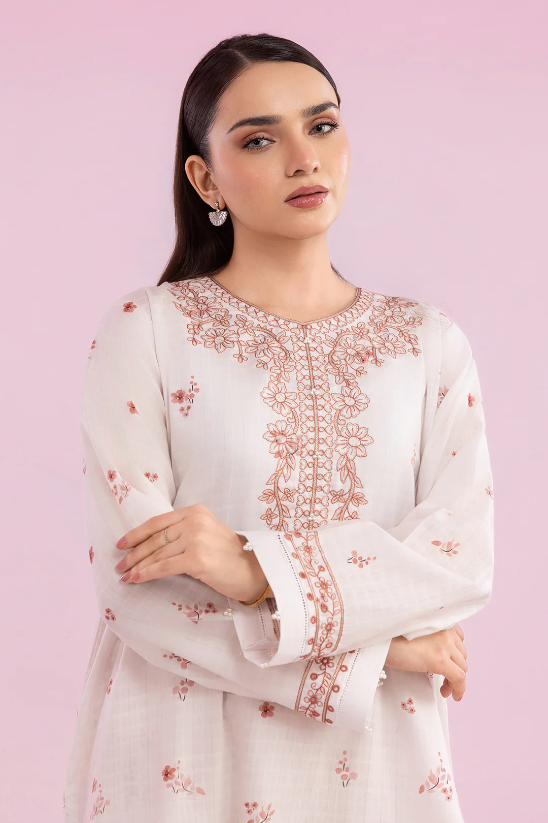 Embroidered Kurta Trouser - 2627 - Image 7