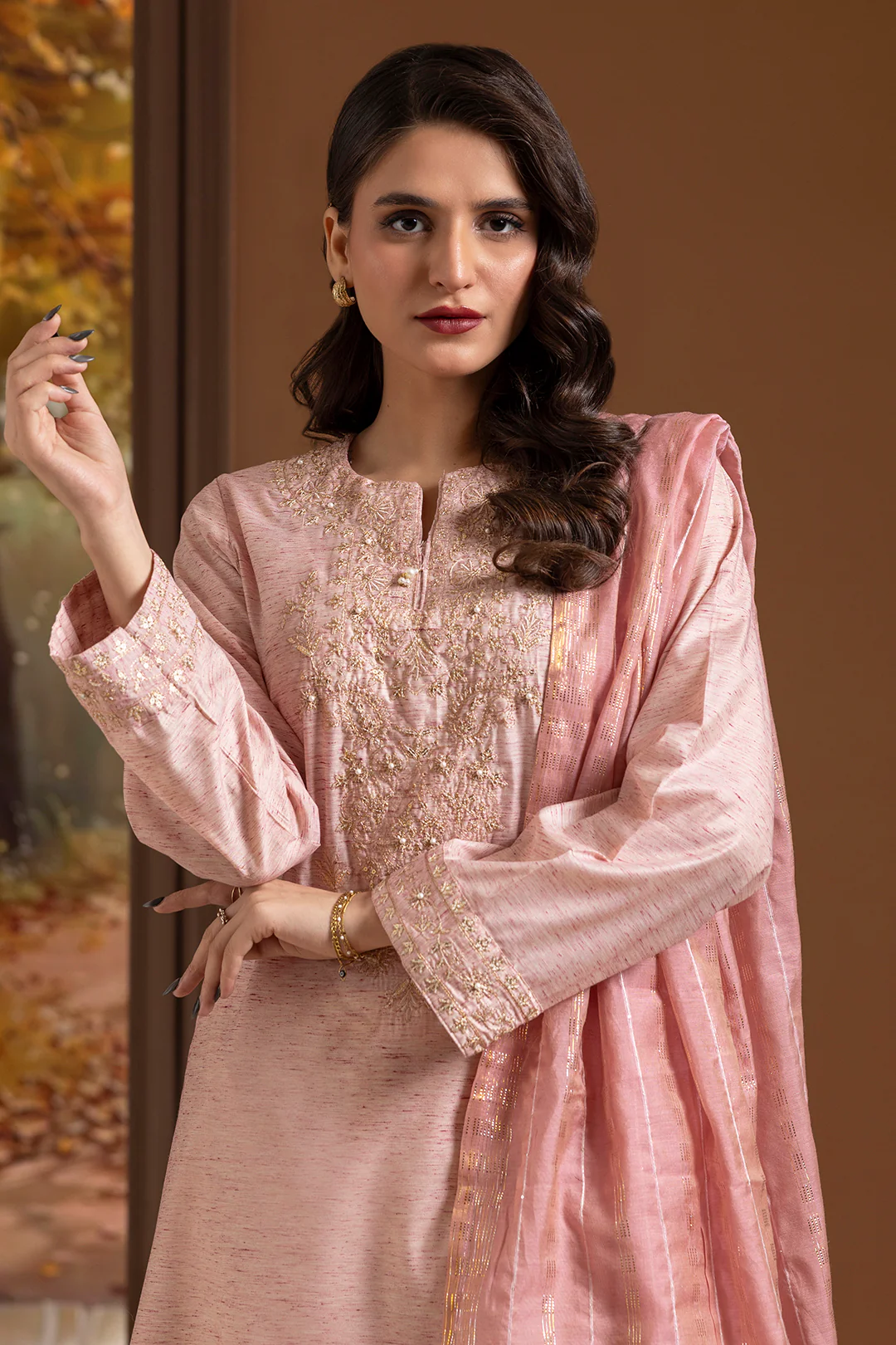 Embroidered Kurta Trouser - 2629 - Image 4