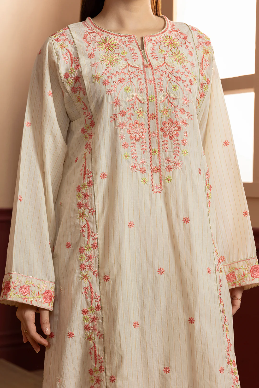 Embroidered Kurta Trouser - 2684 - Image 6