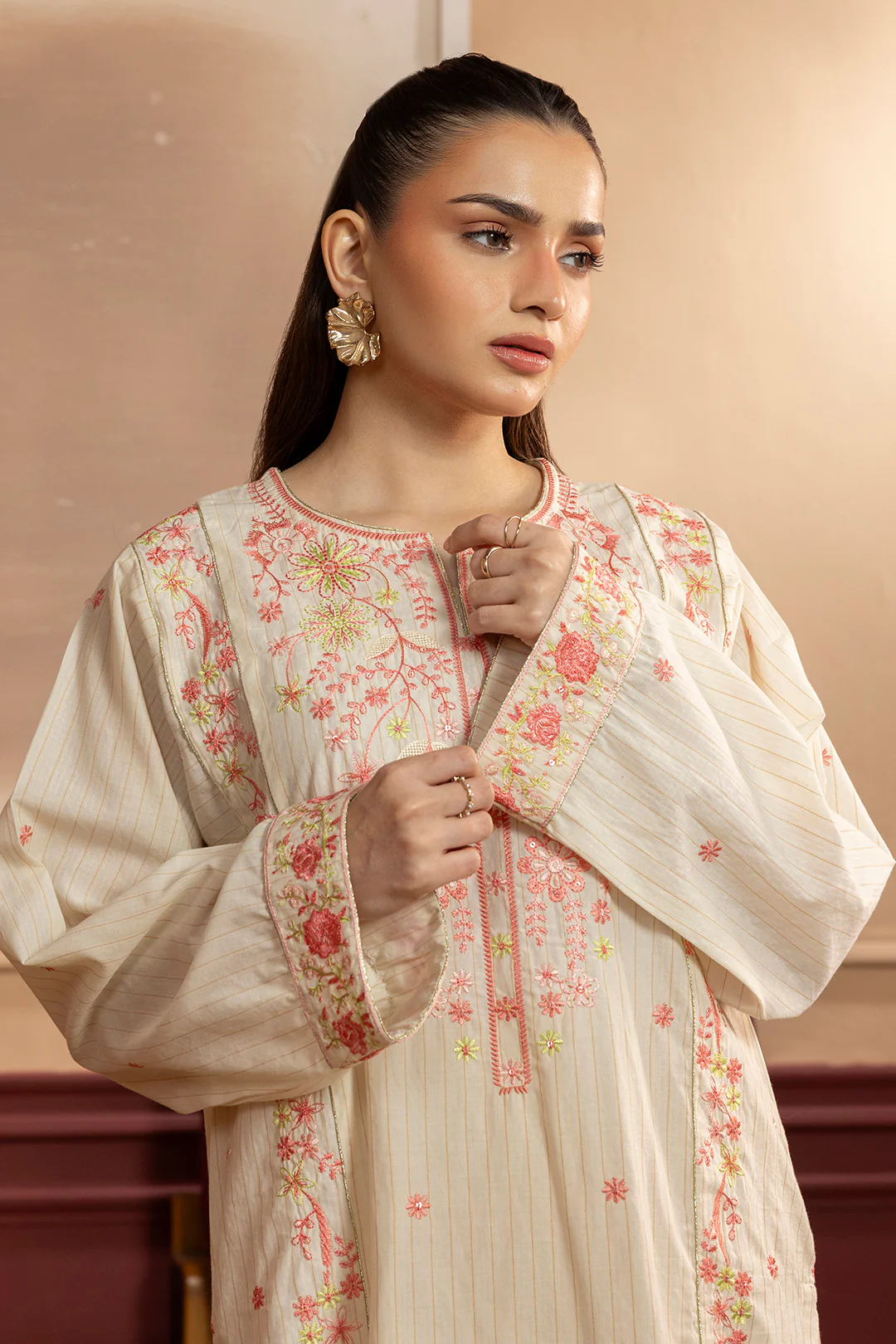 Embroidered Kurta Trouser - 2684 - Image 8