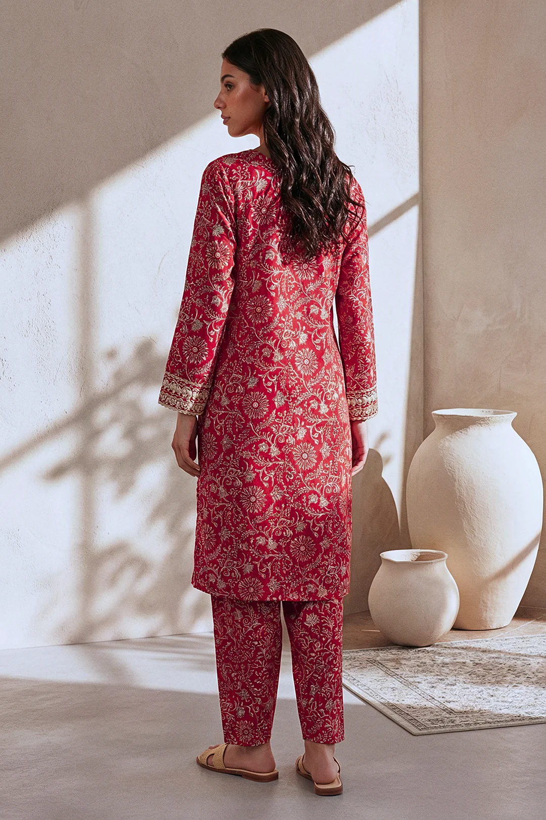 Embroidered Kurta Trouser - 2089 - Image 5