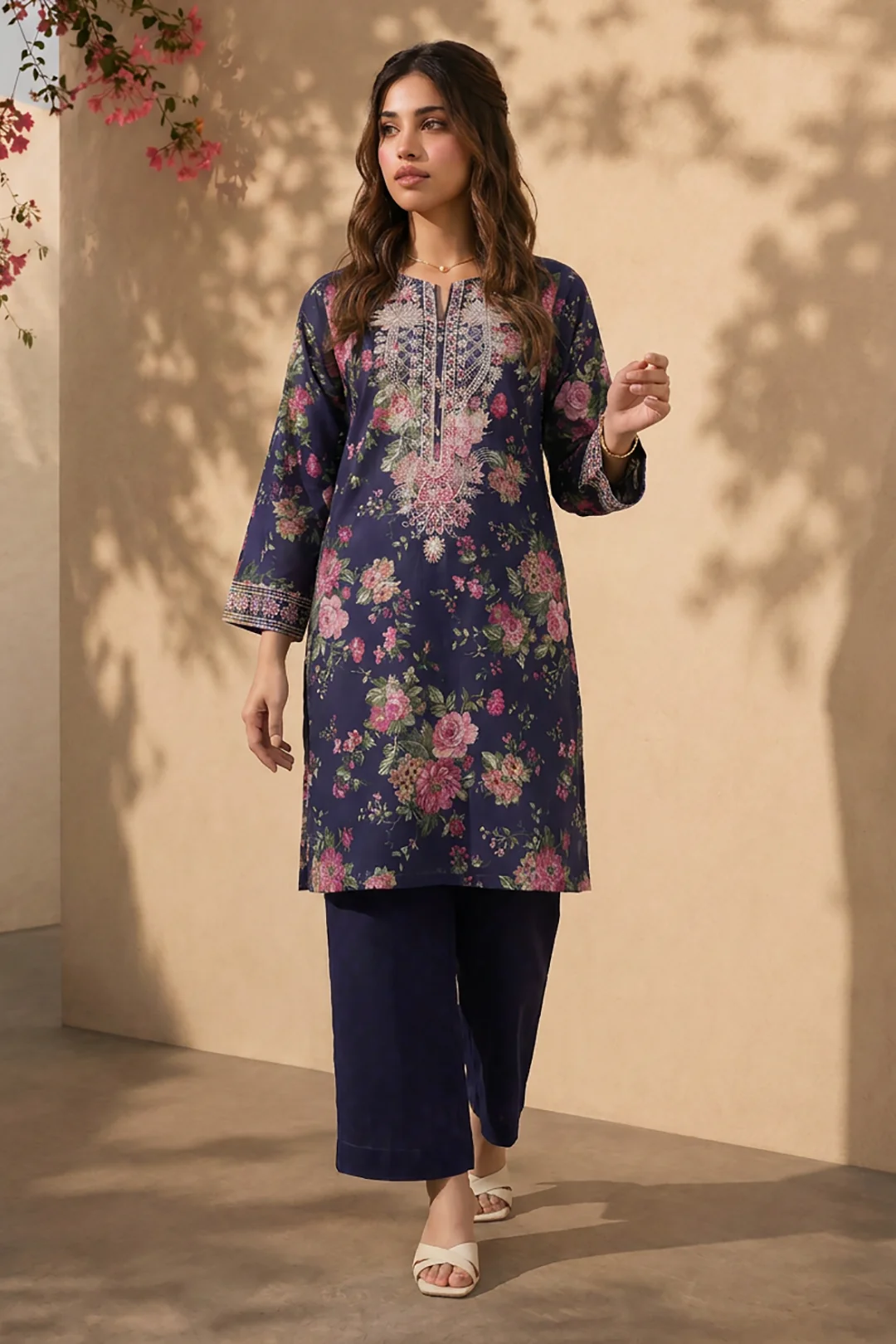 Embroidered Kurta Trouser - 2377 - Image 2
