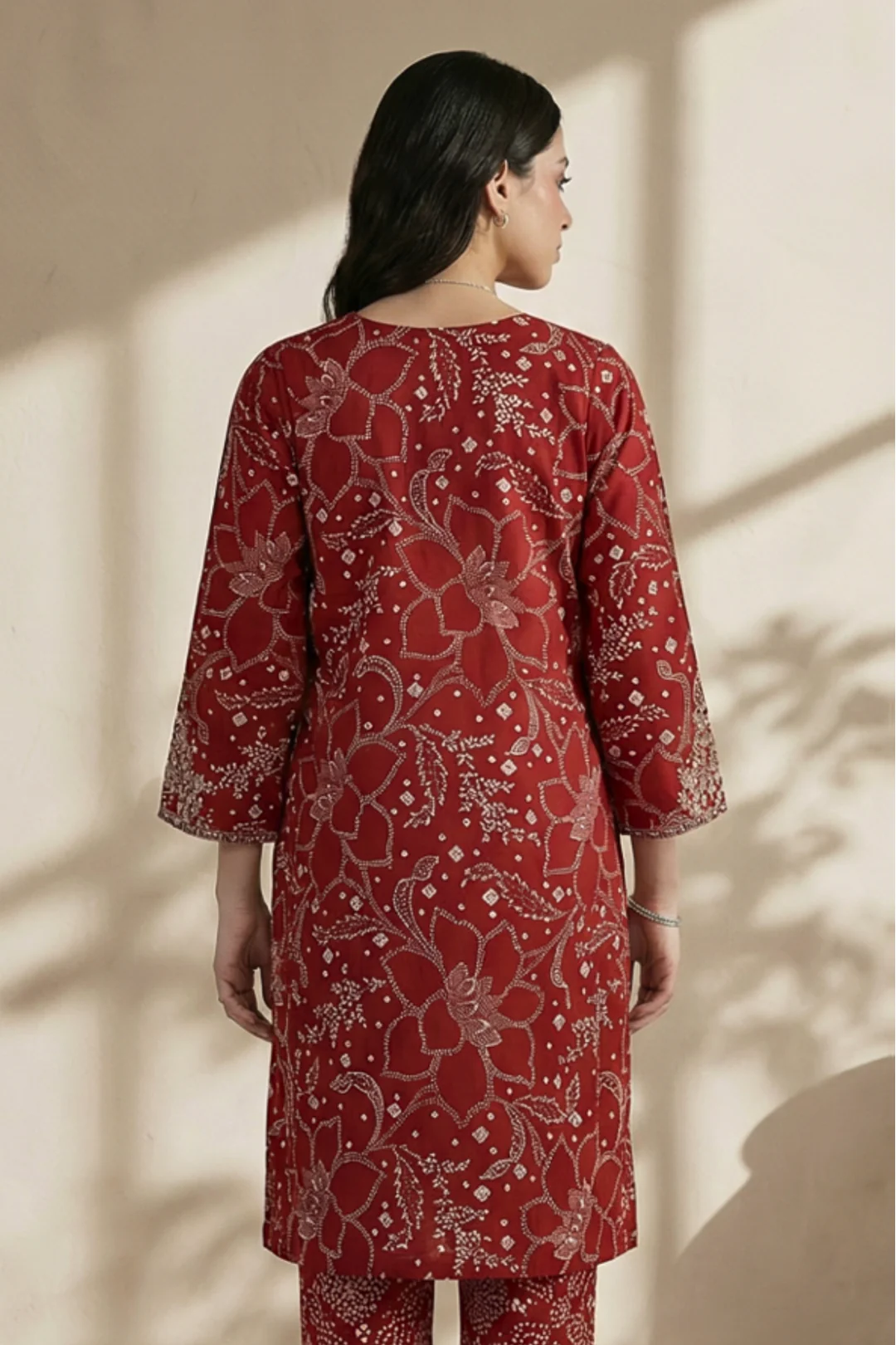 Embroidered Kurta Trouser - 2389 - Image 6