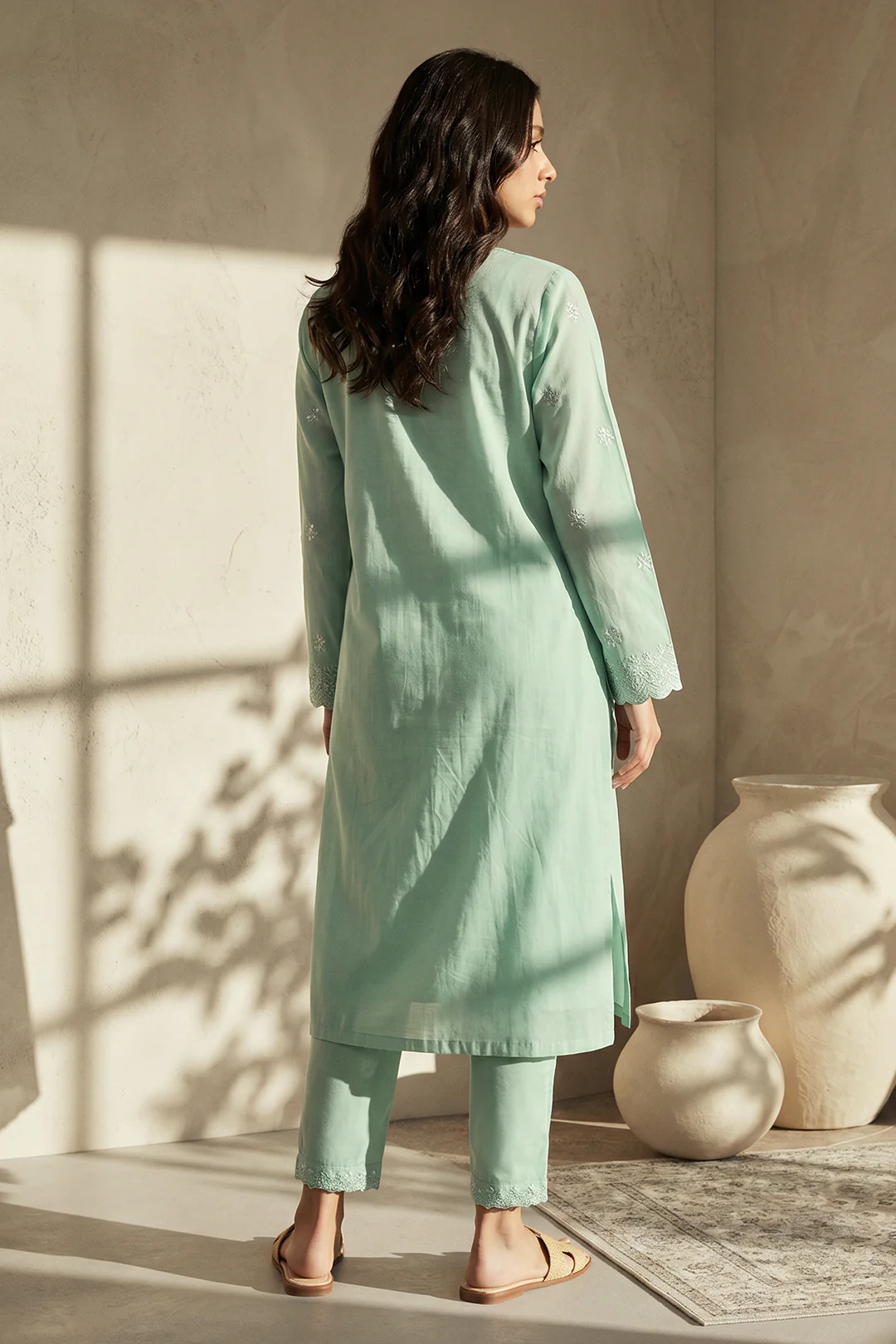 Embroidered Kurta Trouser - 3210 - Image 6
