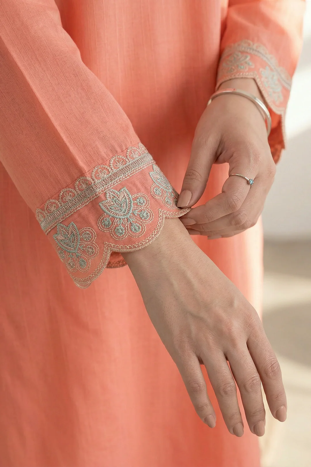 Embroidered Kurta Trouser - 3212 - Image 3