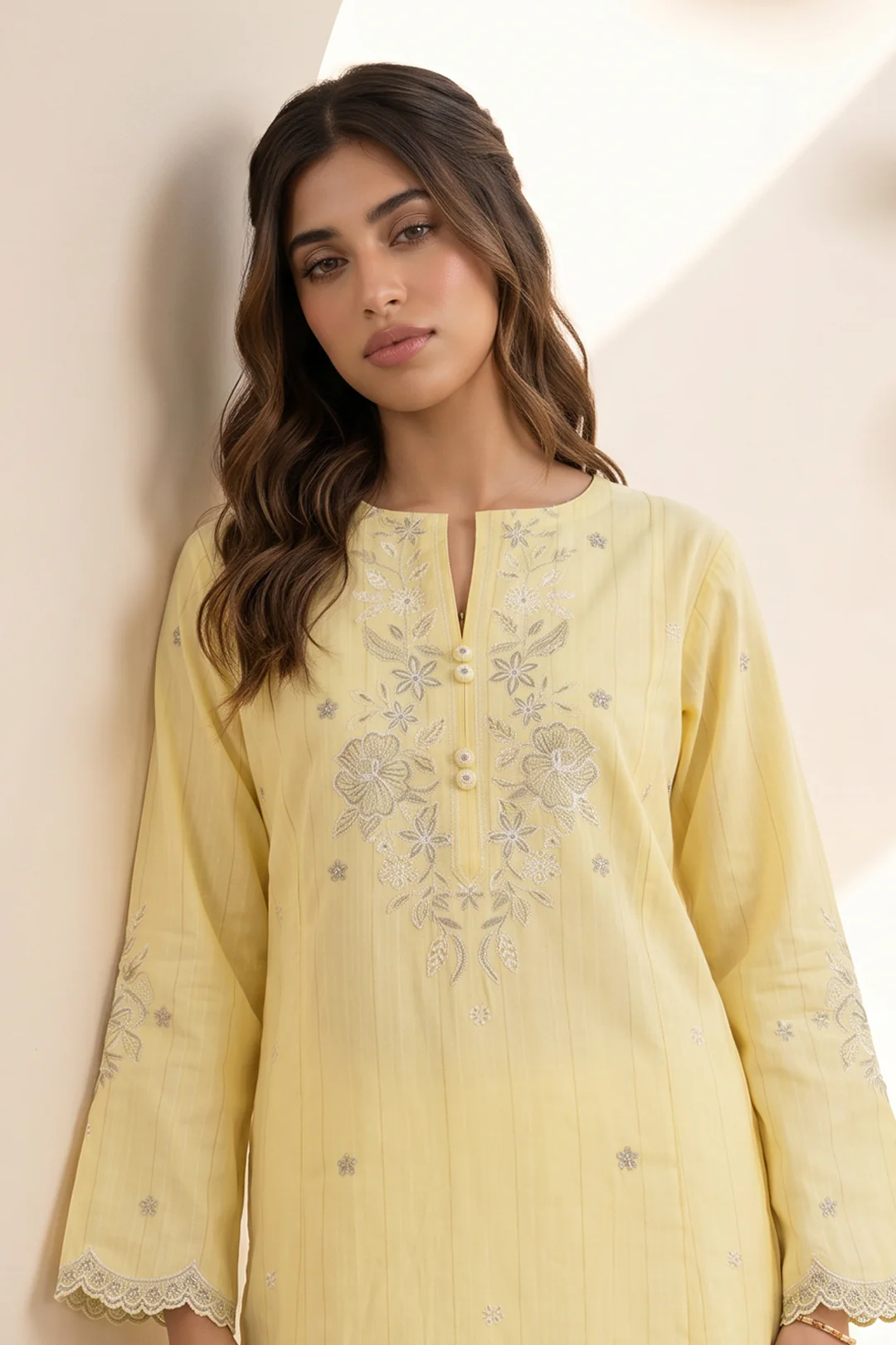 Embroidered Kurta Trouser - 3707 - Image 3