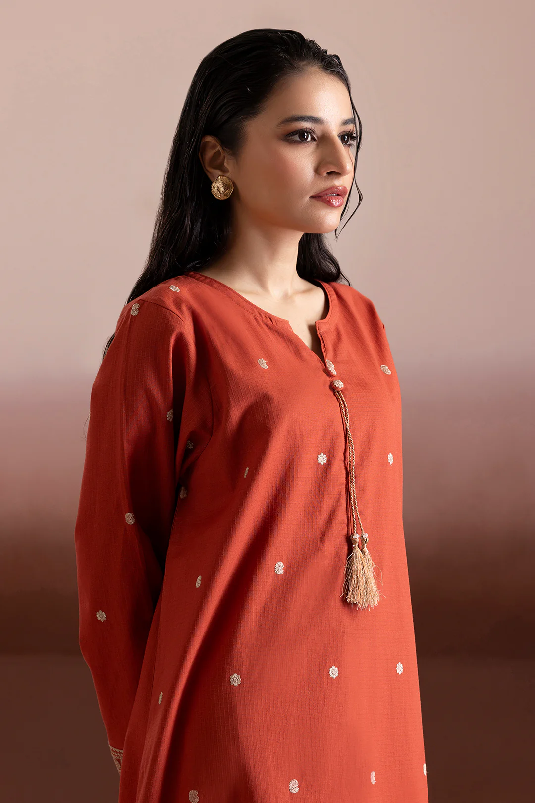Embroidered Kurta Trouser - 3377 - Image 8