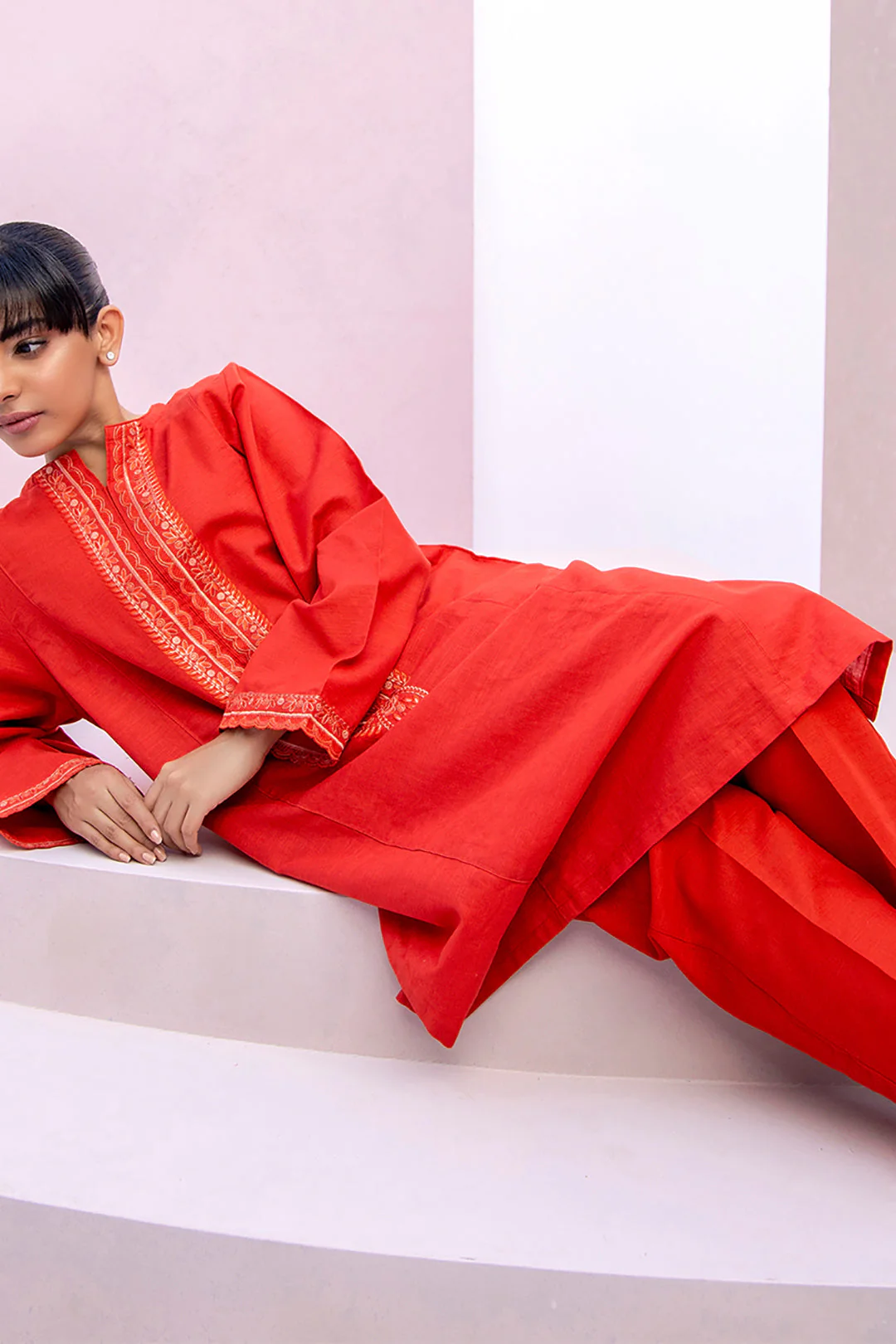 Embroidered Kurta Trouser - 1401 - Image 2