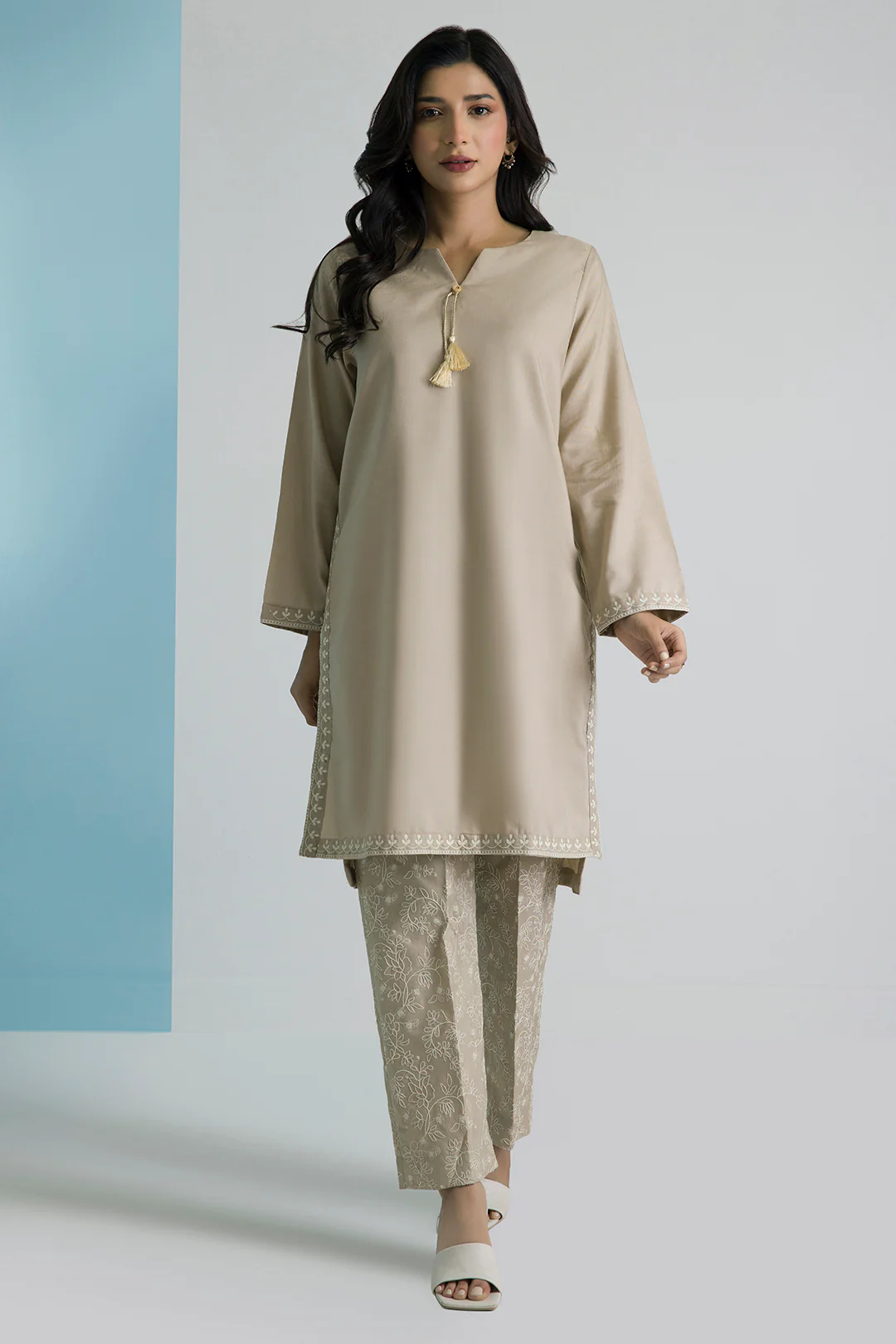 Embroidered Kurta Trouser - 1523 - Image 8