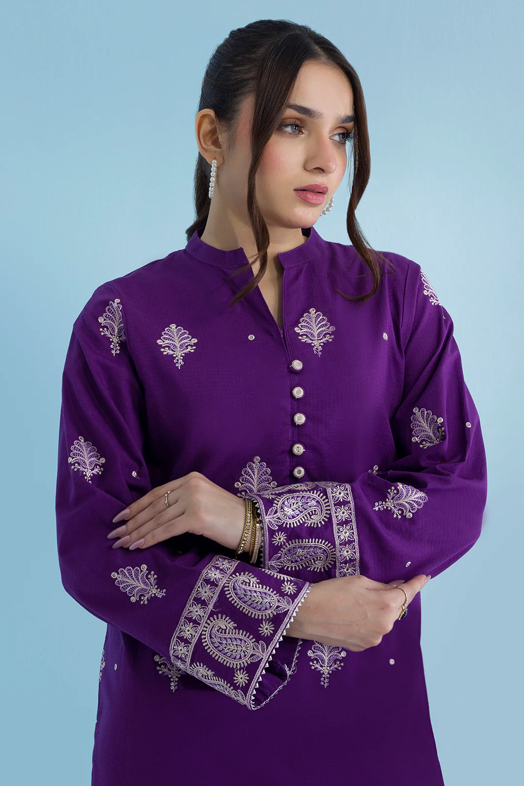 Embroidered Kurta Trouser - 2938 - Image 2