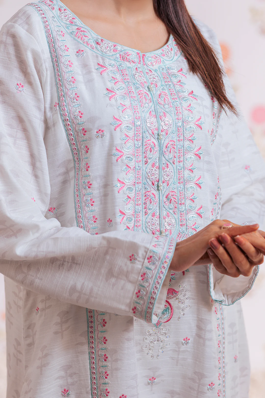 Embroidered Kurta Trouser - 2939 - Image 5