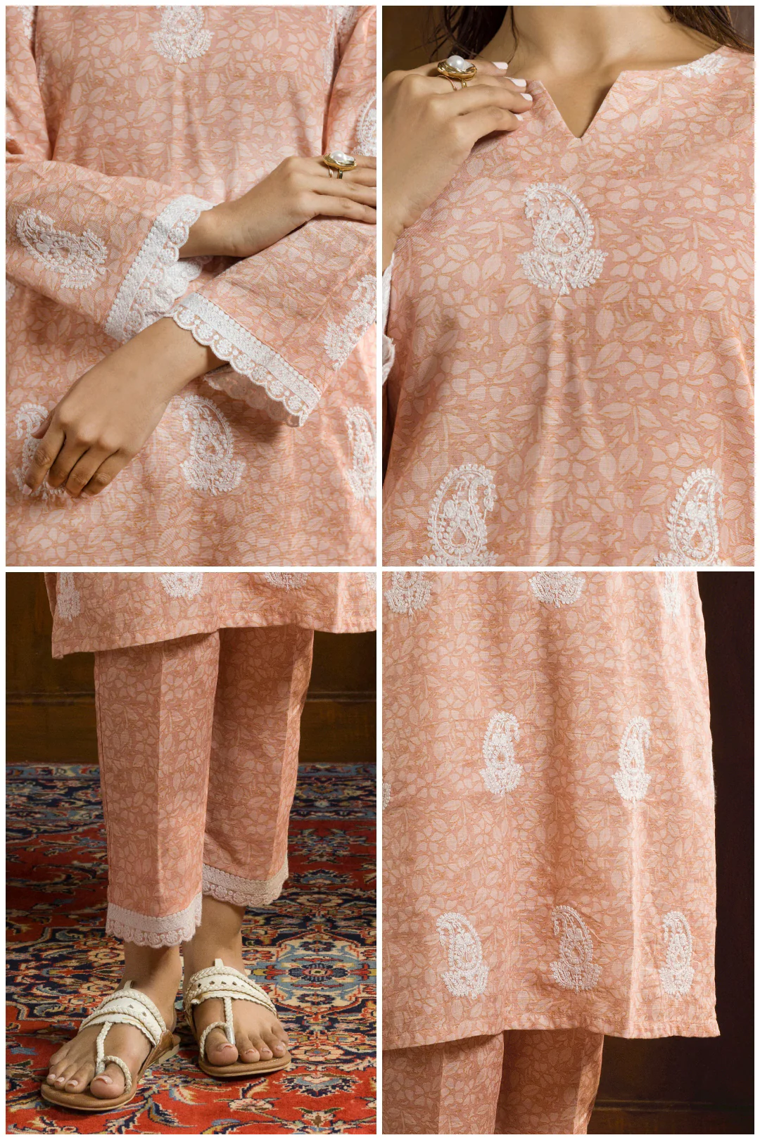 Embroidered Kurta Trouser - 3003 - Image 2