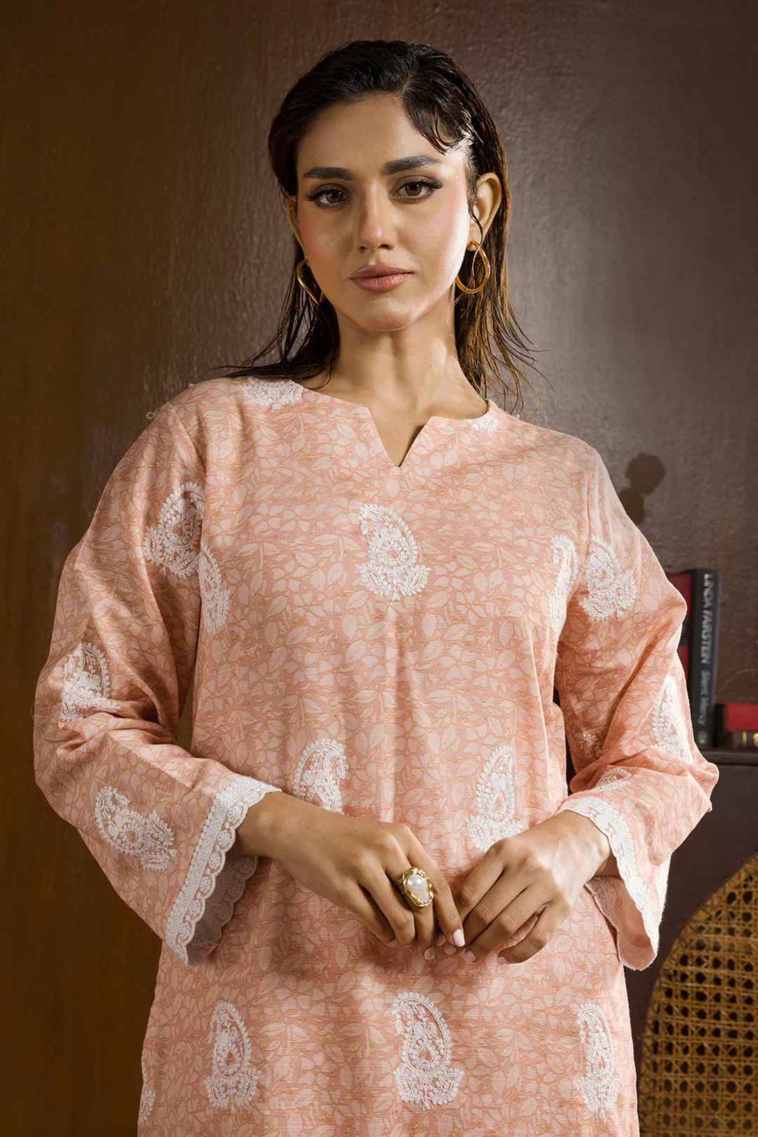Embroidered Kurta Trouser - 3003 - Image 3