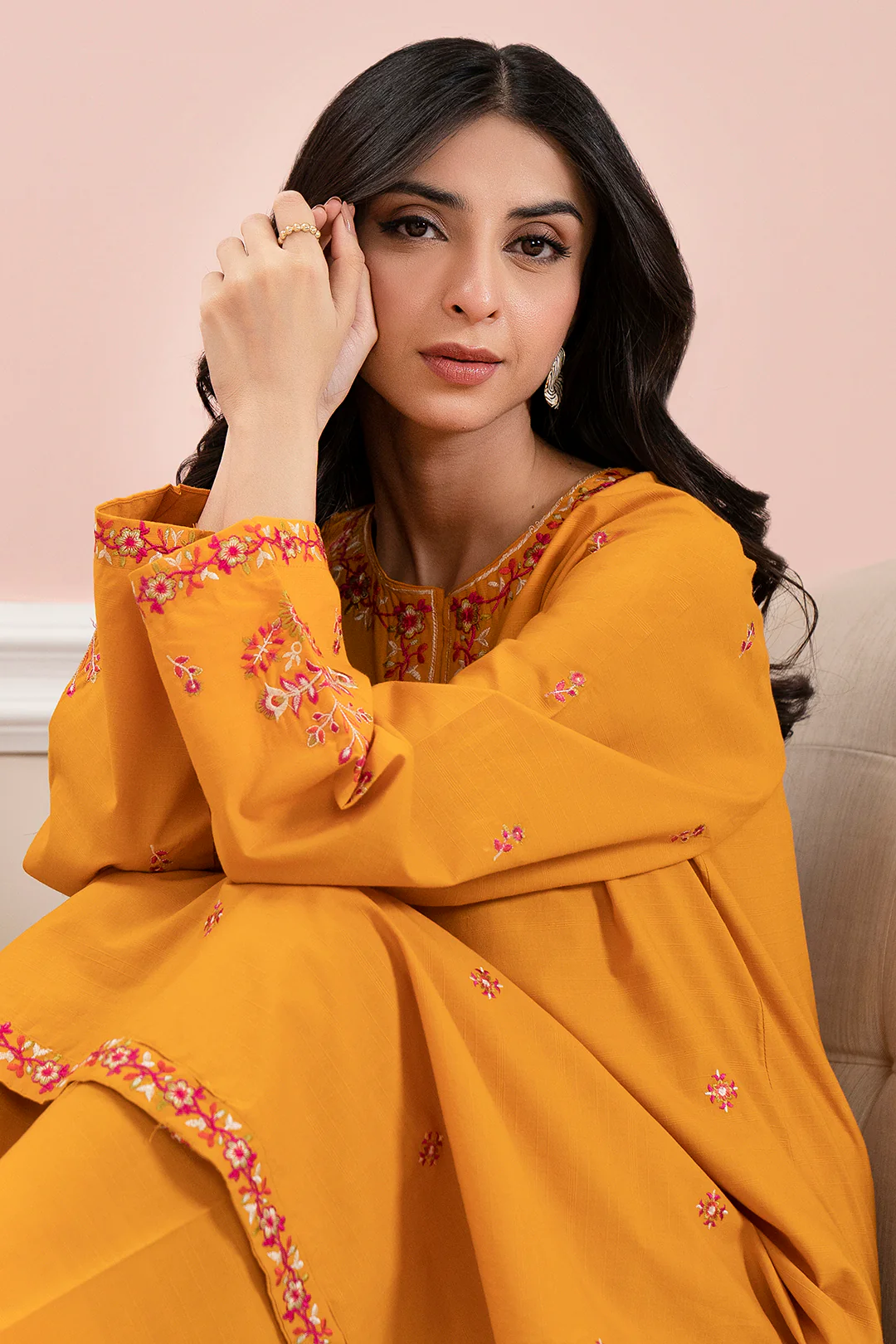 Embroidered Kurta Trouser - 3037 - Image 18
