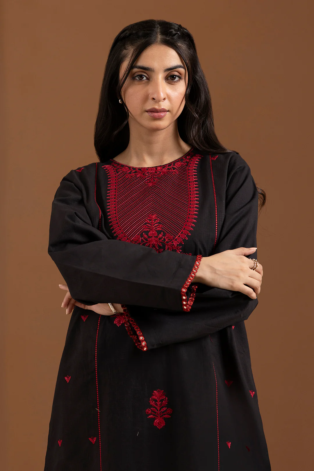 Embroidered Kurta Trouser - 3038 - Image 3