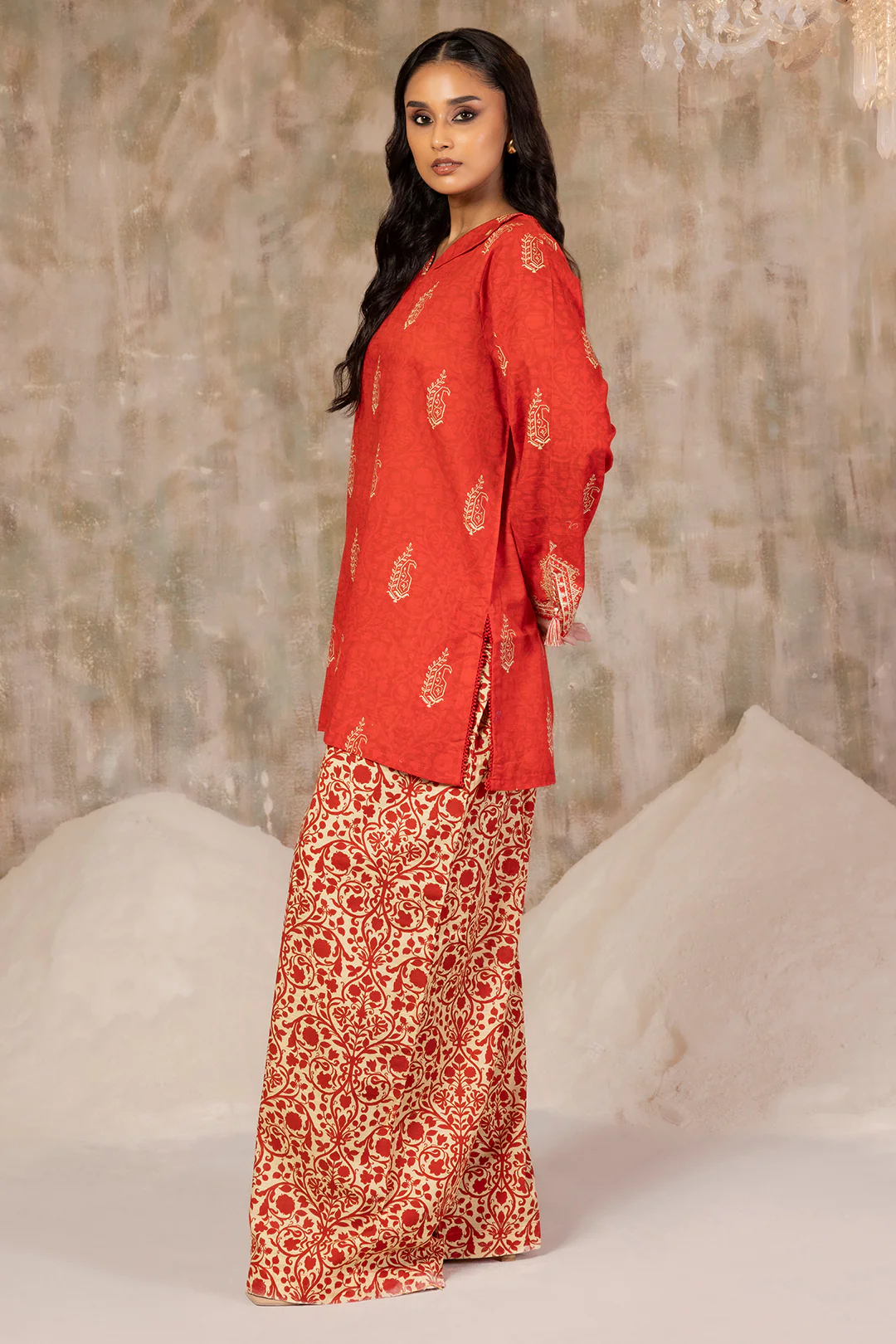 Embroidered Kurta Trouser - 3068 - Image 7