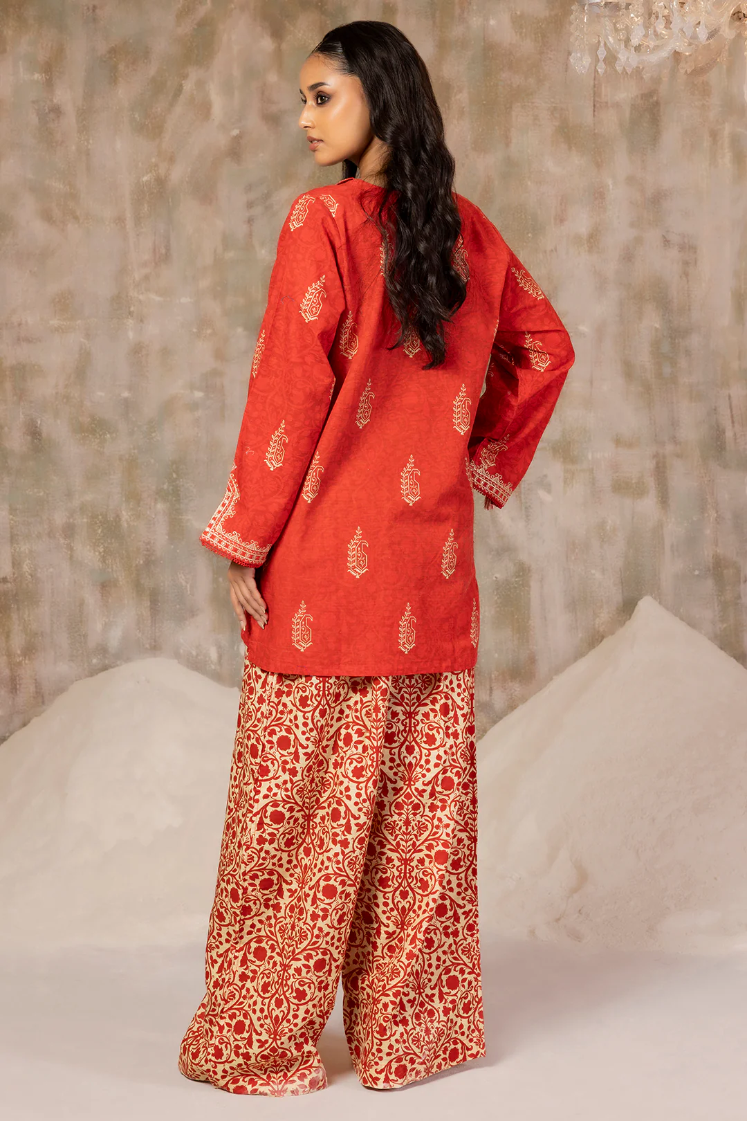 Embroidered Kurta Trouser - 3068 - Image 9