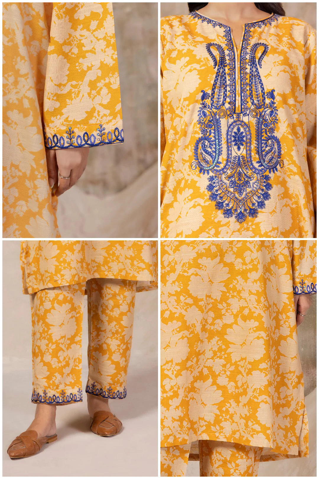 Embroidered Kurta Trouser - 3087 - Image 2