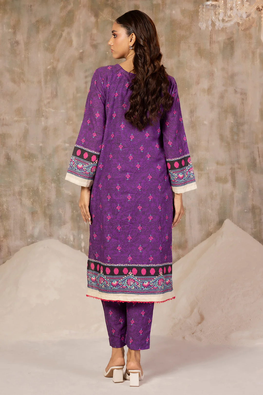 Embroidered Kurta Trouser - 3170 - Image 10