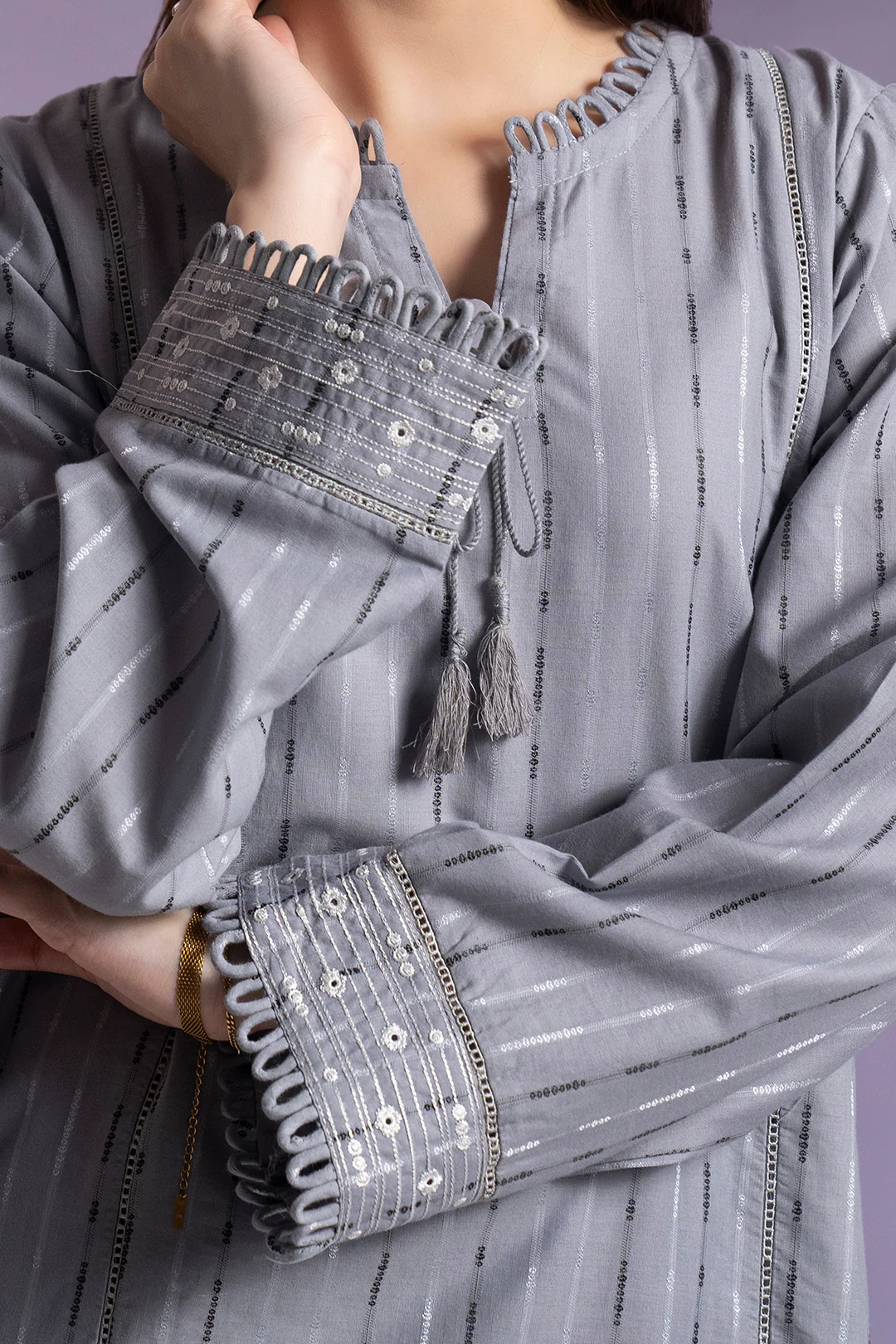 Embroidered Kurta Trouser - 3347 - Image 5