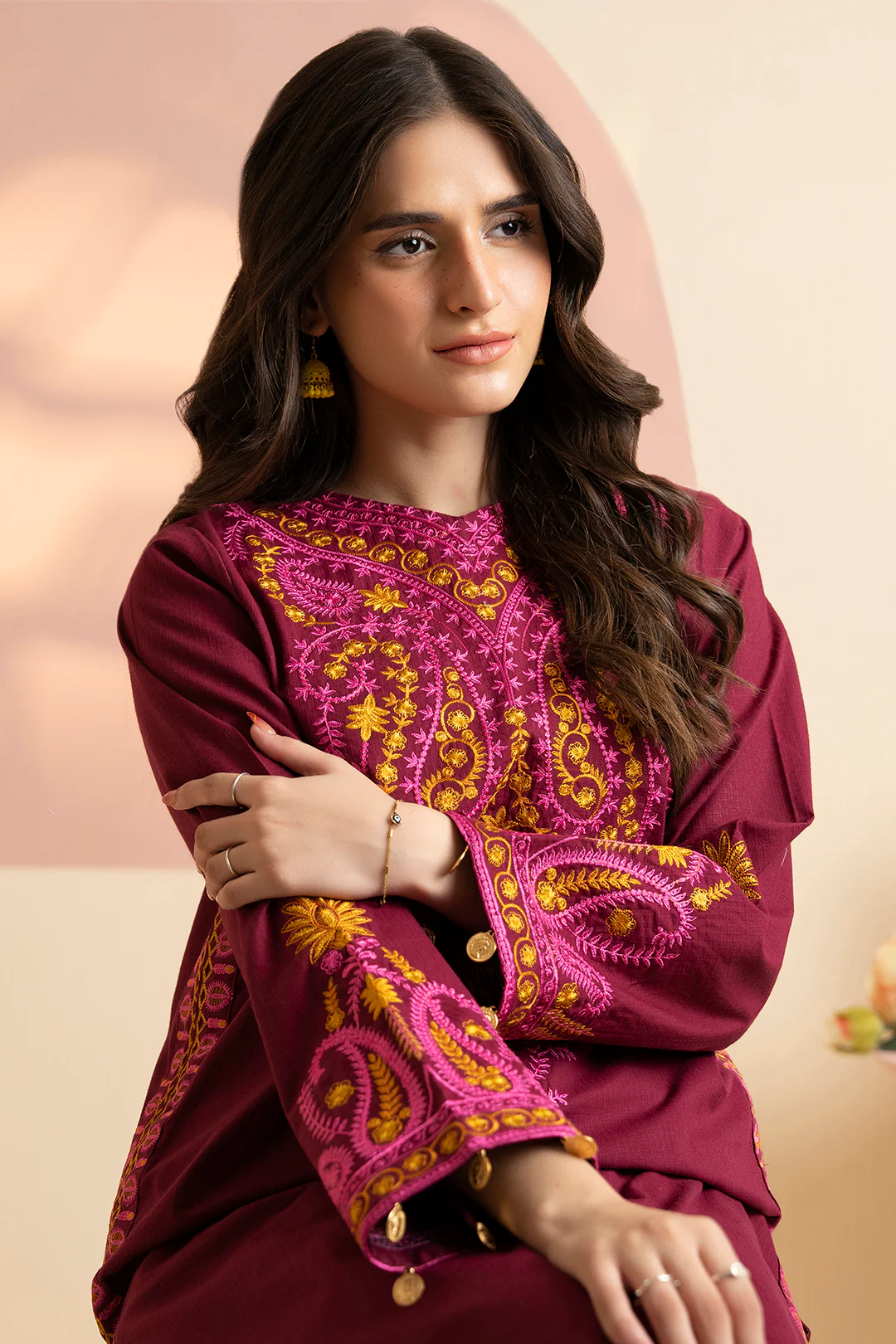Embroidered Kurta Trouser - 3364 - Image 4