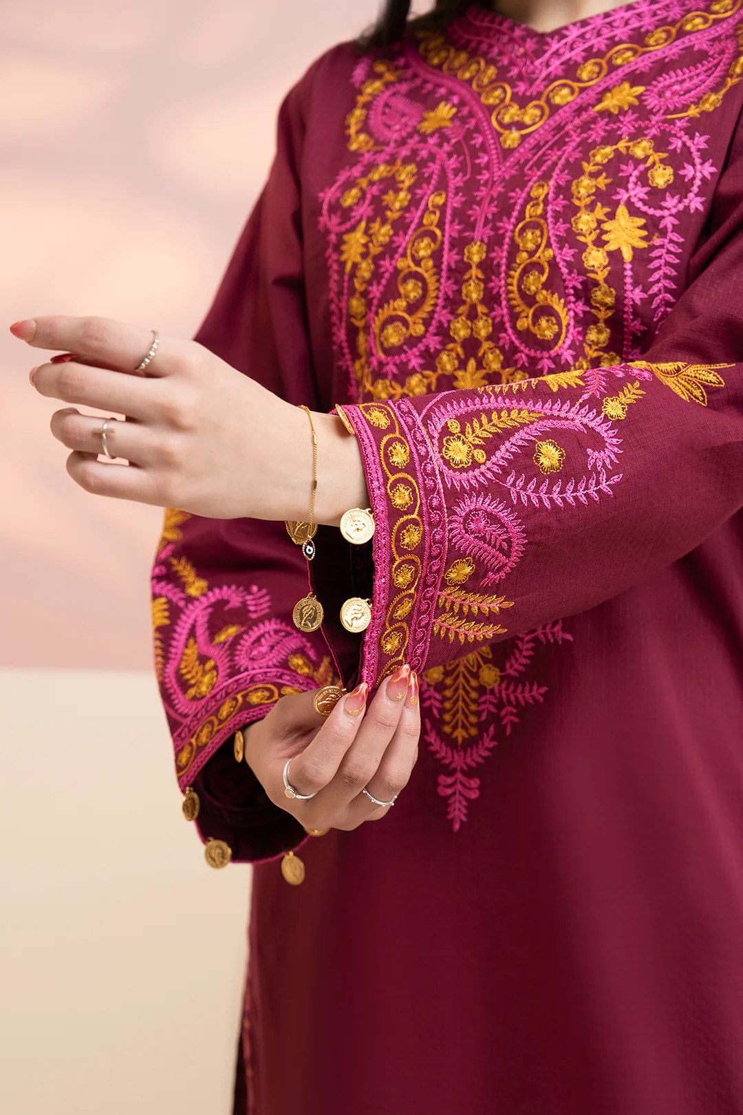Embroidered Kurta Trouser - 3364 - Image 7