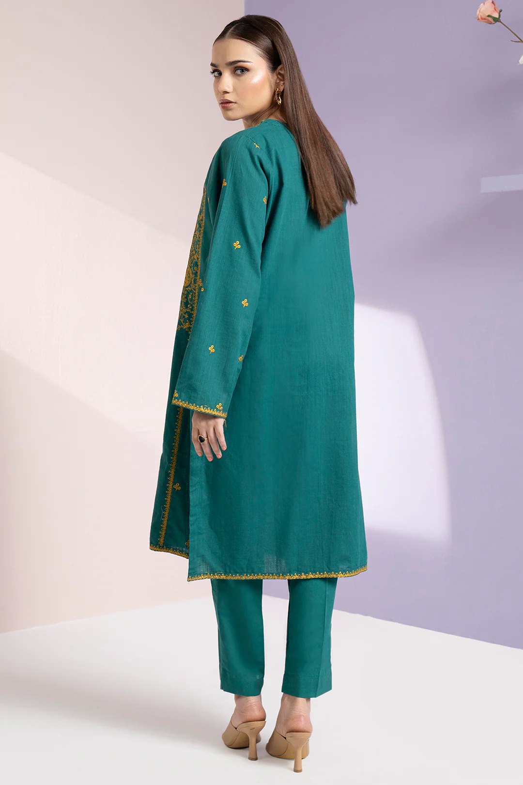 Embroidered Kurta Trouser - 3367 - Image 11