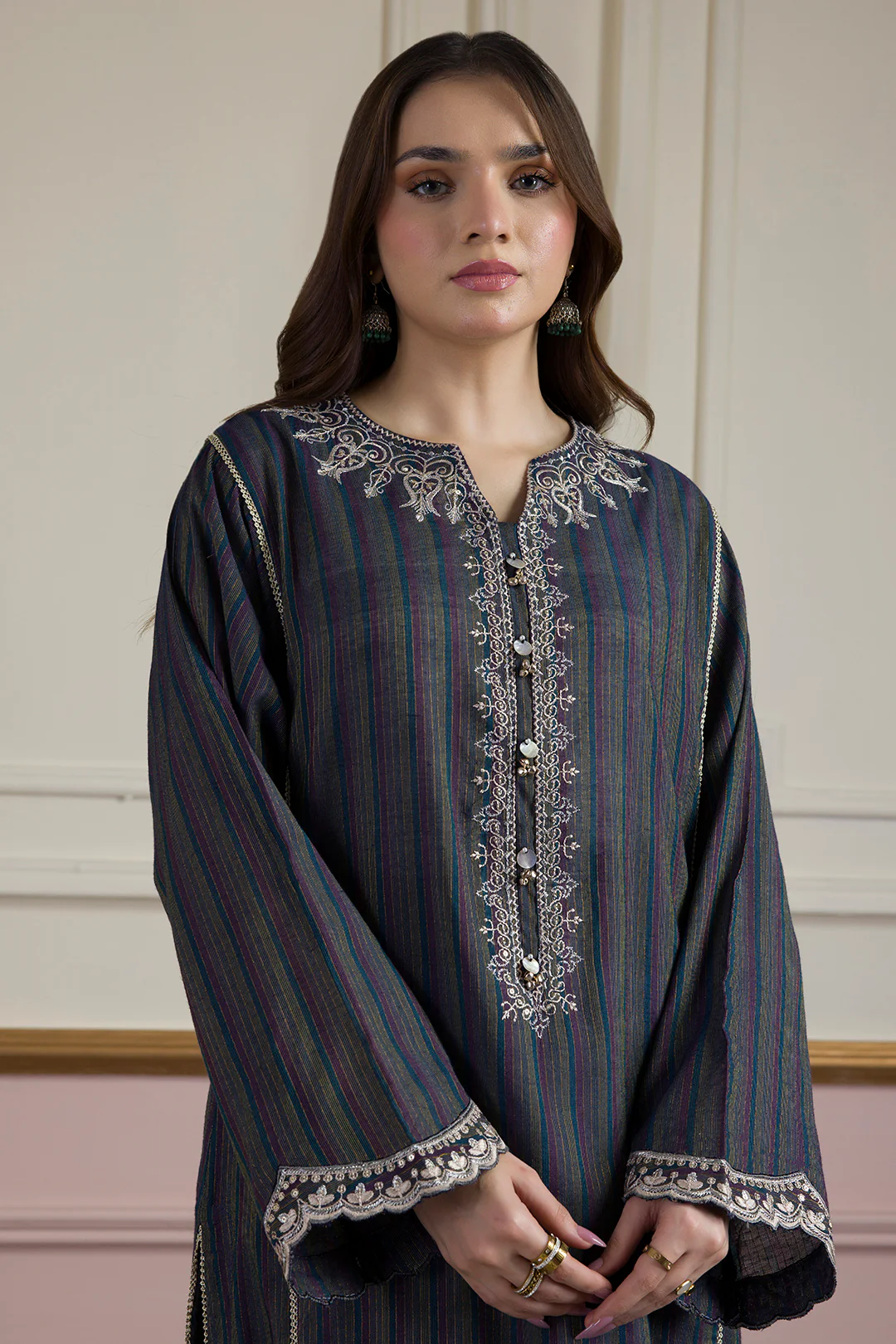 Embroidered Kurta Trouser - 3386 - Image 5