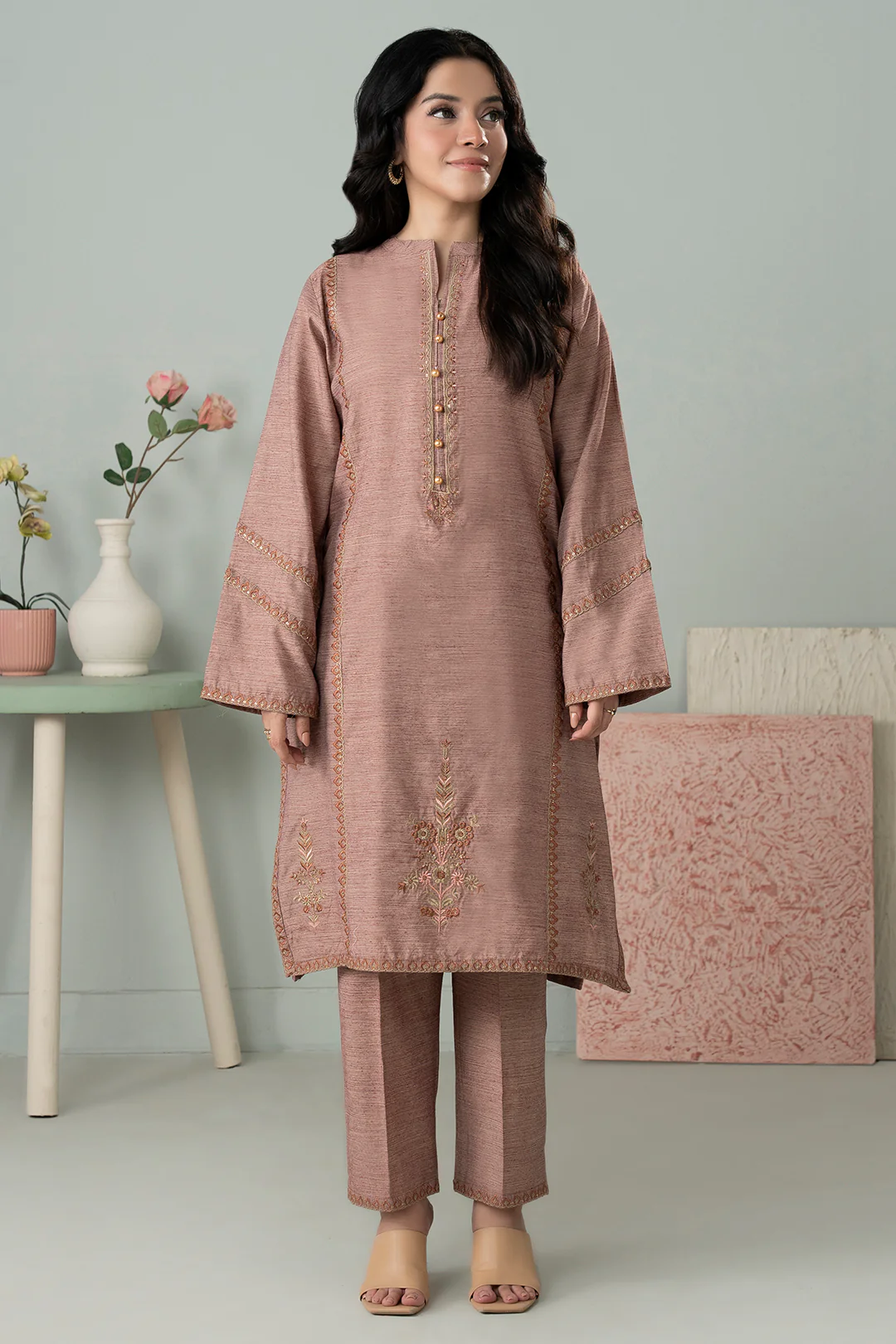 Embroidered Kurta Trouser - 3387 - Image 2