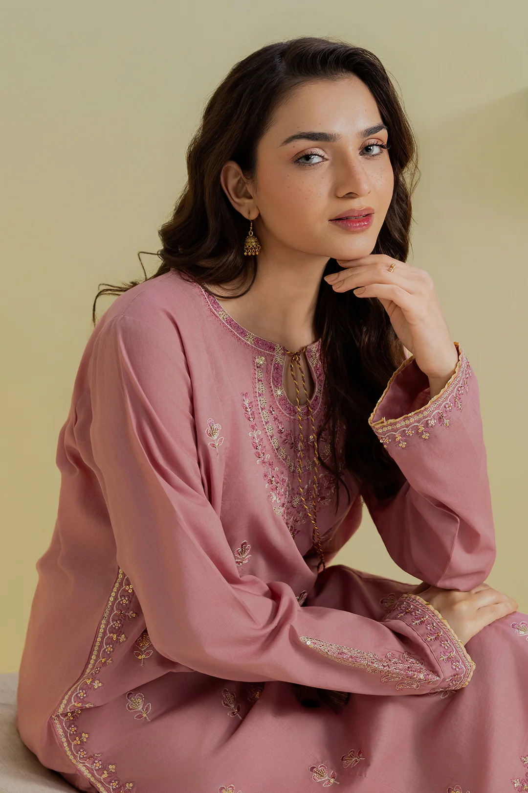 Embroidered Kurta Trouser - 2552 - Image 2