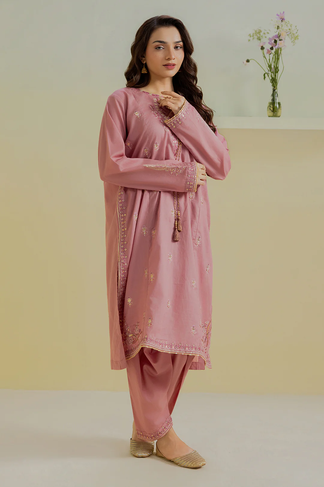 Embroidered Kurta Trouser - 2552 - Image 3